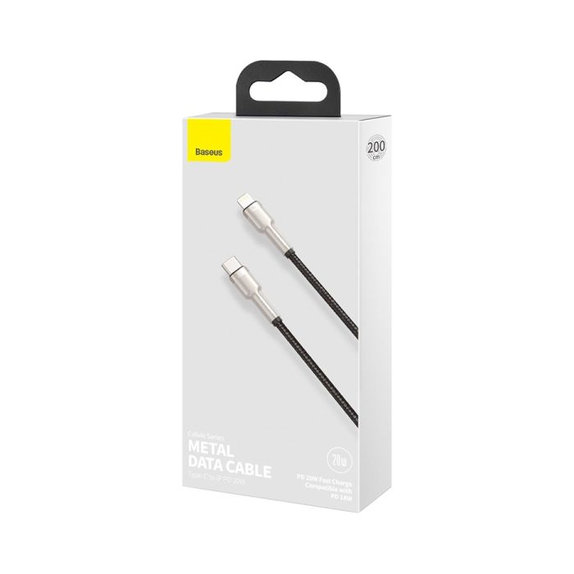 Baseus - Lightning / USB-C Kabel (2m), črna