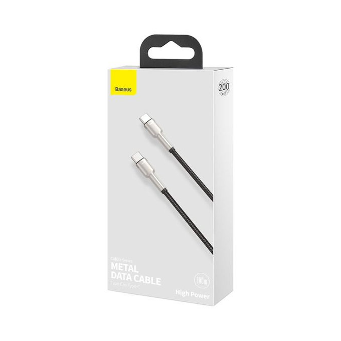 Baseus - USB-C / USB-C Kabel (2m), črna