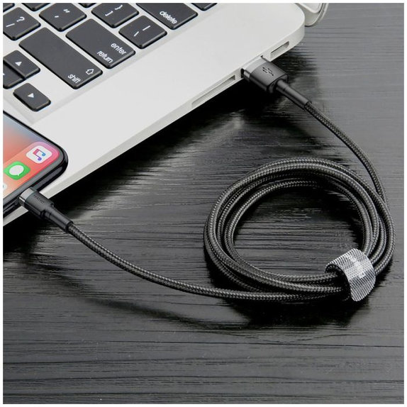Baseus - Lightning / USB Kabel (0,5 m), črna