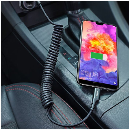 Baseus - USB-C / USB Kabel (1m), vzmet, črna