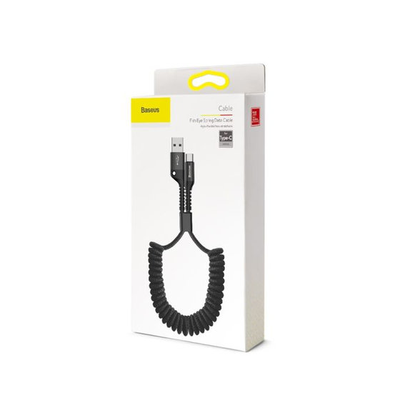 Baseus - USB-C / USB Kabel (1m), vzmet, črna