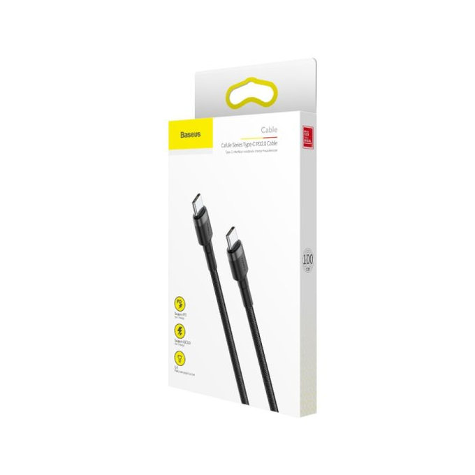 Baseus - USB-C / USB-C Kabel (2m), črna