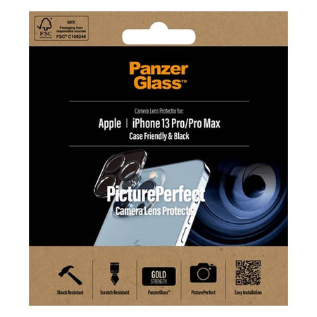 PanzerGlass - Zaščitni Ovitek za Objektiv Kamere PicturePerfect za iPhone 13 Pro in 13 Pro Max, transparent