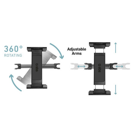 SBS - Mount Pro nosilec za vzglavnik za pametni telefon in tablico do 12,9", črn