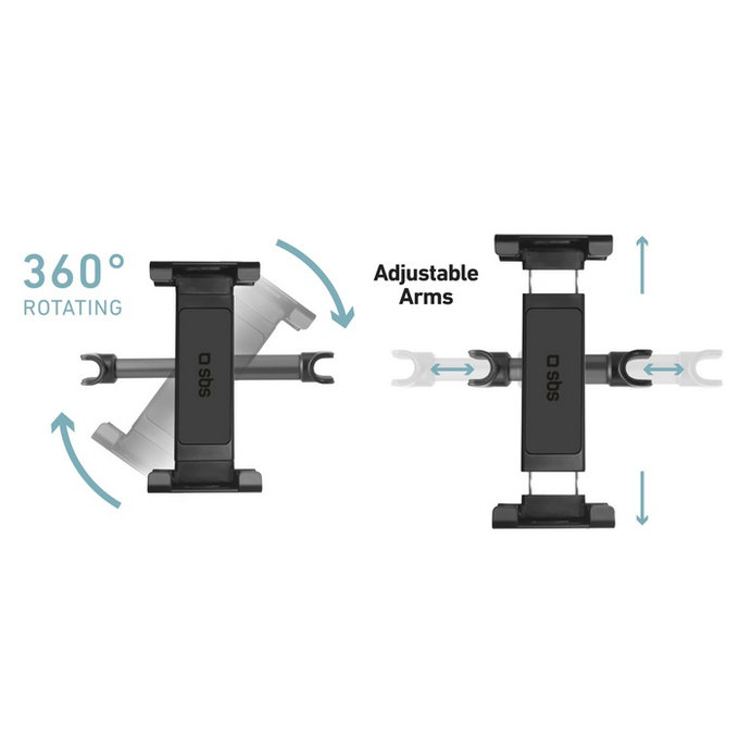 SBS - Mount Pro nosilec za vzglavnik za pametni telefon in tablico do 12,9", črn