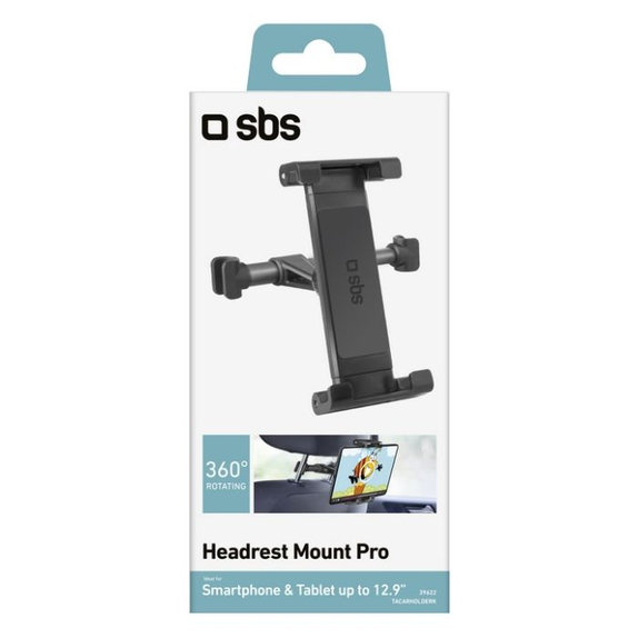 SBS - Mount Pro nosilec za vzglavnik za pametni telefon in tablico do 12,9", črn