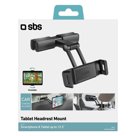 SBS - Nosilec za vzglavnik Mount za pametni telefon in tablico do 12,3", črn