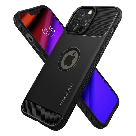 Spigen - Ovitek Rugged Armor za iPhone 13 Pro Max, črna