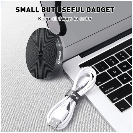 Elough - Organizator za kable - trak (0,5 m), črn