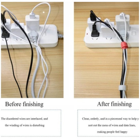 FixPremium - Organizator kablov - Trak - Komplet 10 kosov, črn