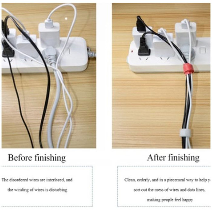 FixPremium - Organizator kablov - Trak - Komplet 10 kosov, črn