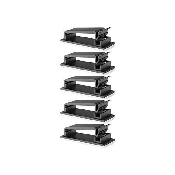 FixPremium - Organizator za kable - Sponka - Komplet 5 kosov, črn