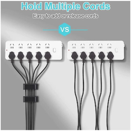 FixPremium - Organizator za kable - Sponka - Komplet 5 kosov, prozoren