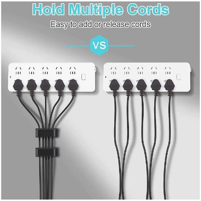 FixPremium - Organizator za kable - Sponka - Komplet 5 kosov, prozoren