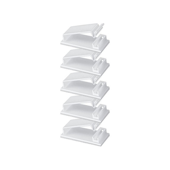 FixPremium - Organizator za kable - Sponka - Komplet 5 kosov, prozoren