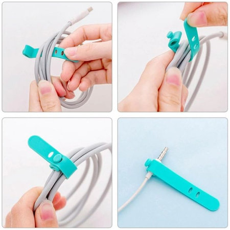 FixPremium - Organizator kablov - Trak - Komplet 10 kosov, črn