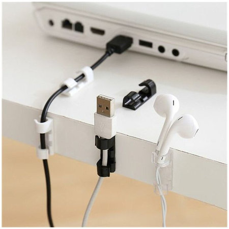 FixPremium - Organizator kablov - Ročaj - Komplet 10 kosov, prozoren