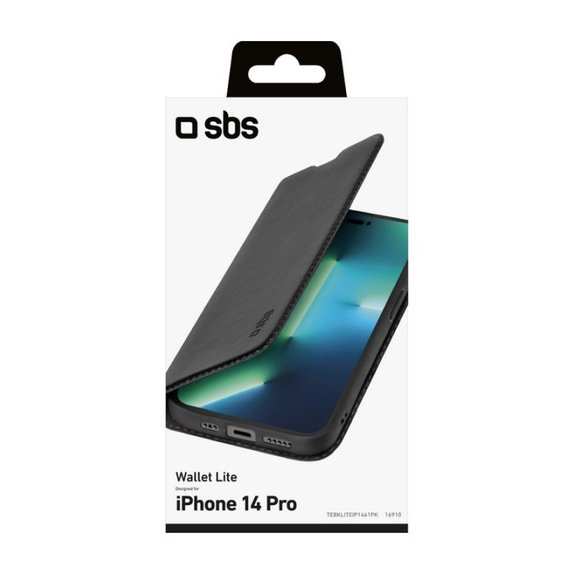 SBS - Ovitek Book Wallet Lite za iPhone 14 Pro, črn