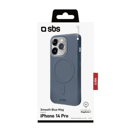 SBS - Ovitek Smooth Mag z MagSafe za iPhone 14 Pro, moder