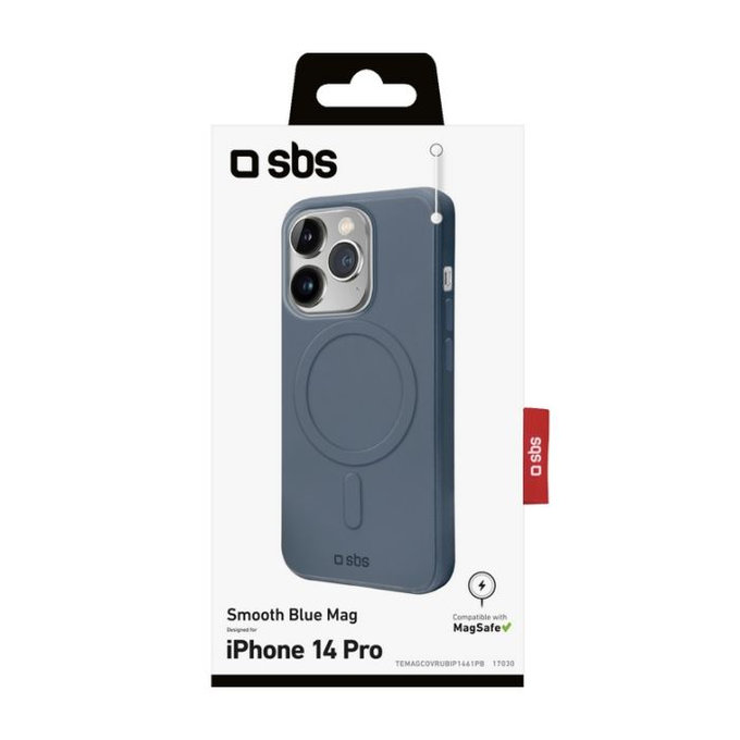 SBS - Ovitek Smooth Mag z MagSafe za iPhone 14 Pro, moder