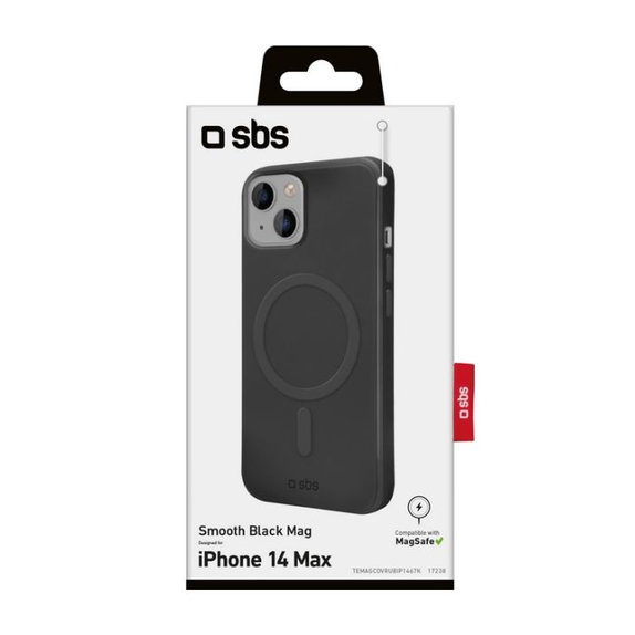 SBS - Ovitek Smooth Mag z MagSafe za iPhone 14 Plus, črn