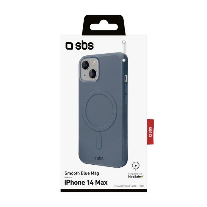 SBS - Ovitek Smooth Mag z MagSafe za iPhone 14 Plus, moder