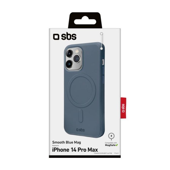 SBS - Ovitek Smooth Mag z MagSafe za iPhone 14 Pro Max, moder