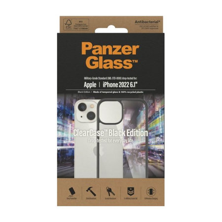 PanzerGlass - Ovitek ClearCase za iPhone 14, črn
