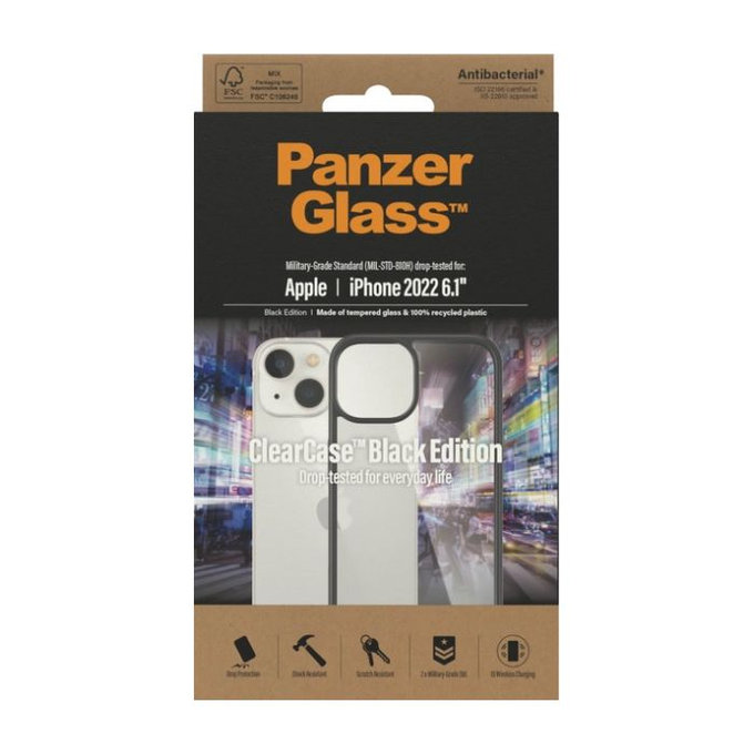 PanzerGlass - Ovitek ClearCase za iPhone 14, črn