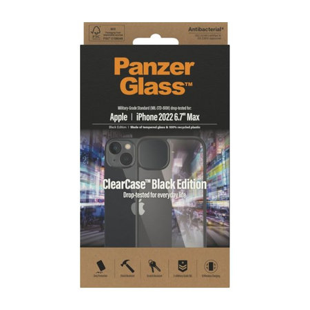PanzerGlass - Ovitek ClearCase za iPhone 14 Plus, črn