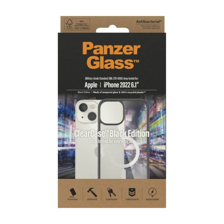 PanzerGlass - Ovitek ClearCase z MagSafe za iPhone 14, črn