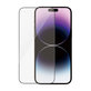 Kaljeno steklo UWF AB z aplikatorjem za iPhone 14 Pro Max, Črna, PanzerGlass
