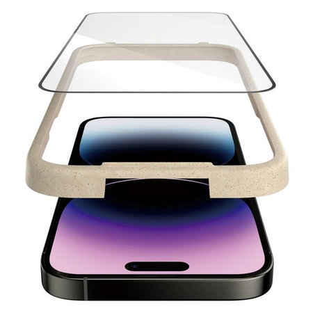 PanzerGlass - Kaljeno Steklo UWF z aplikatorjem za iPhone 14 Pro Max, črn