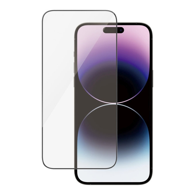 Kaljeno steklo UWF AB z aplikatorjem za iPhone 14 Pro Max, Črna, PanzerGlass