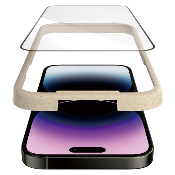 Kaljeno steklo UWF AB z aplikatorjem za iPhone 14 Pro Max, Črna, PanzerGlass