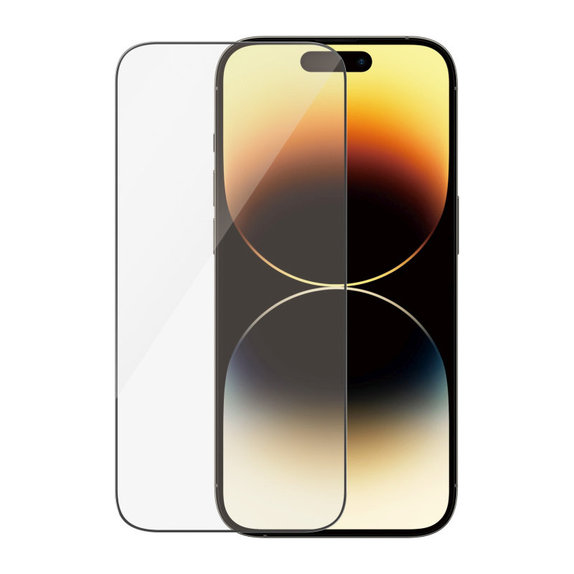 Kaljeno steklo UWF Anti-Reflective AB z aplikatorjem za iPhone 14 Pro, Črna, PanzerGlass