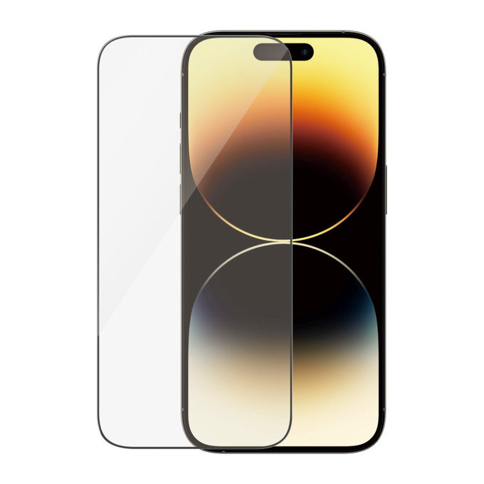 Kaljeno steklo UWF Anti-Reflective AB z aplikatorjem za iPhone 14 Pro, Črna, PanzerGlass