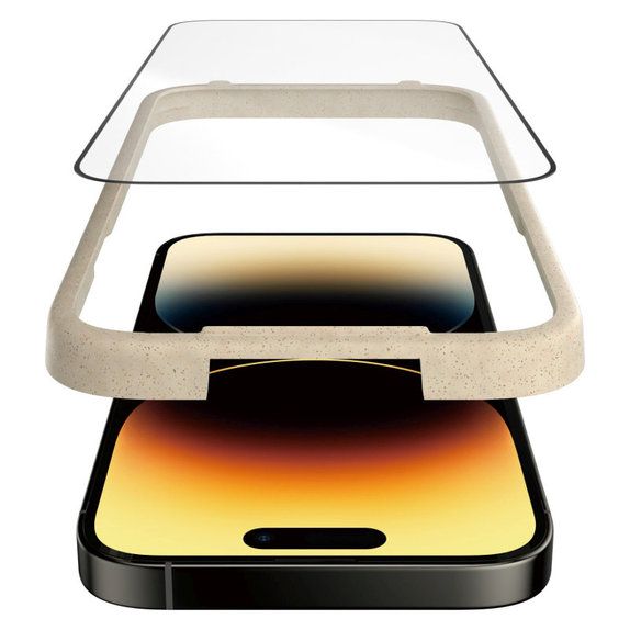Kaljeno steklo UWF Anti-Reflective AB z aplikatorjem za iPhone 14 Pro, Črna, PanzerGlass