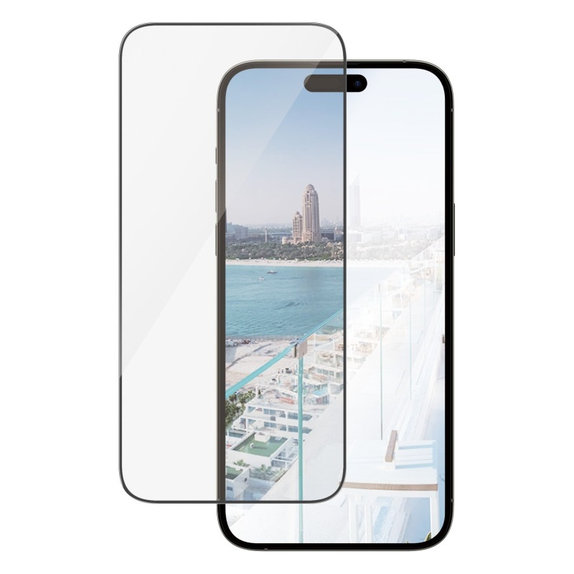 Kaljeno steklo UWF Anti-Reflective AB z aplikatorjem za iPhone 14 Pro Max, Črna, PanzerGlass