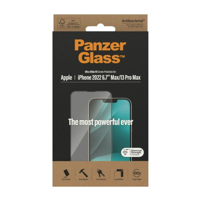 PanzerGlass - Kaljeno Steklo UWF AB za iPhone 13 Pro Max in 14 Plus