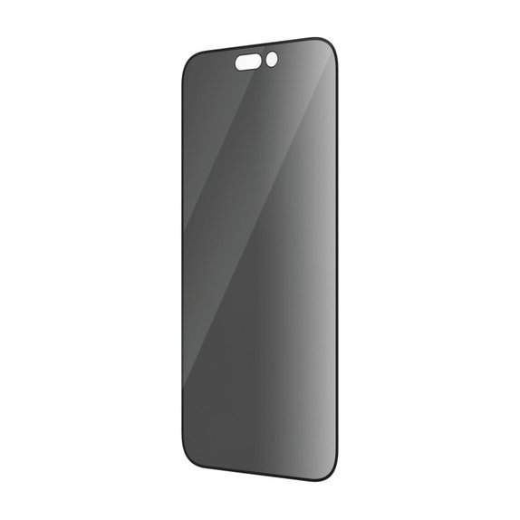 Kaljeno steklo UWF Privacy AB z aplikatorjem za iPhone 14 Pro, Črna, PanzerGlass