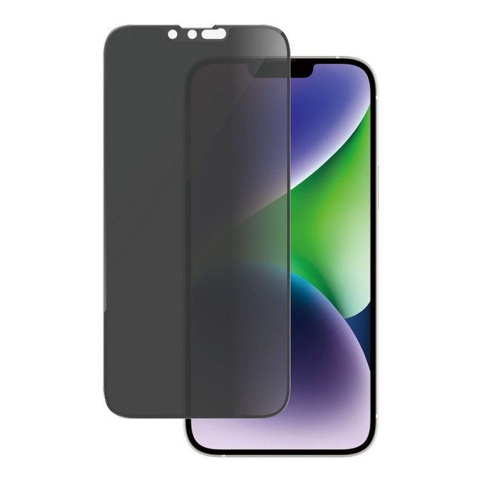 Kaljeno steklo UWF Privacy AB z aplikatorjem za iPhone 14 Plus/13 Pro Max, Črna, PanzerGlass