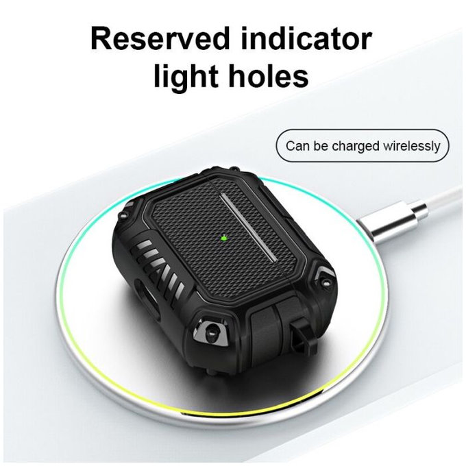 FixPremium - Nezlomljiva torbica za AirPods Pro, črna