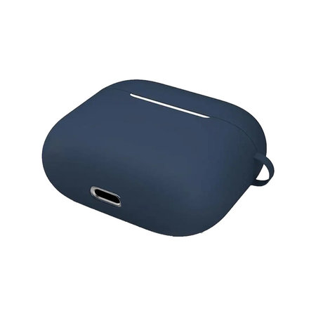 FixPremium - Silikonski ovitek s karabinom za AirPods 3, moder