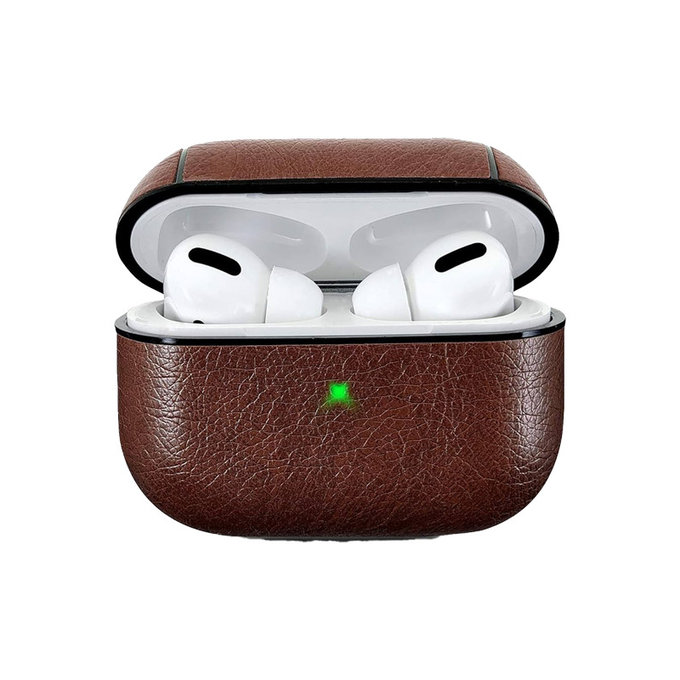 FixPremium - torbica iz umetnega usnja za AirPods Pro, rjava