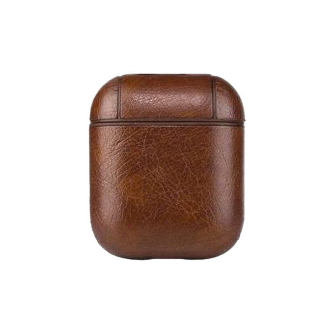 FixPremium - torbica iz umetnega usnja za AirPods 1 in 2, rjava