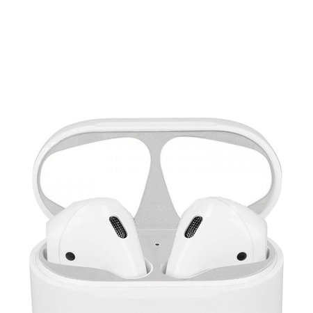 FixPremium - Nalepka proti prahu za AirPods 1 in 2, srebrna