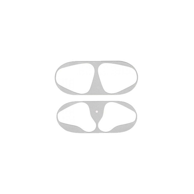 FixPremium - Nalepka proti prahu za AirPods 1 in 2, srebrna