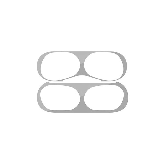 FixPremium - Nalepka proti prahu za AirPods Pro, srebrna