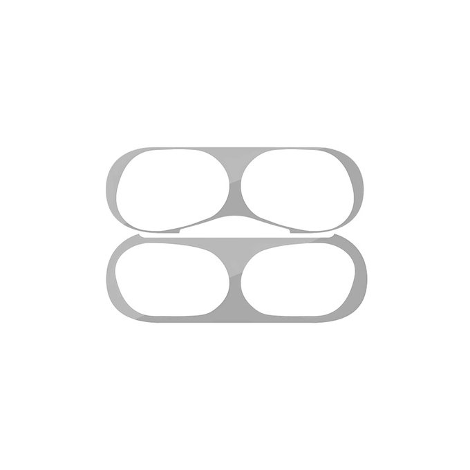 FixPremium - Nalepka proti prahu za AirPods Pro, srebrna